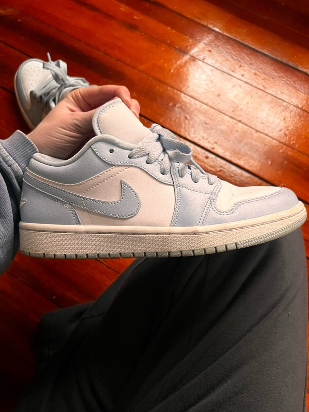 Nike Low-Top Sneakers in Pale Blue and White